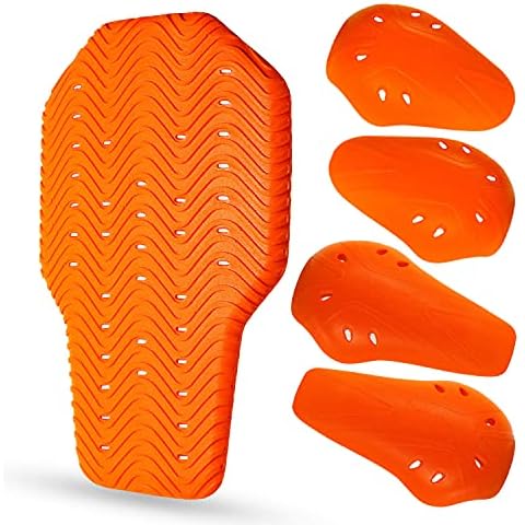 Motorcycle Jacket Protective Armor, High-grade Impact-resistant Level 1-2 CE PU Armor Pads (5PC ALL PU) Cover