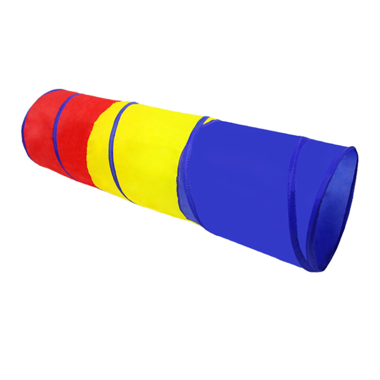 Túnel Plegable de Tela de poliéster para niños con diseño Colorido para Jugar en Interiores y Exteriores (Rojo, Amarillo y)