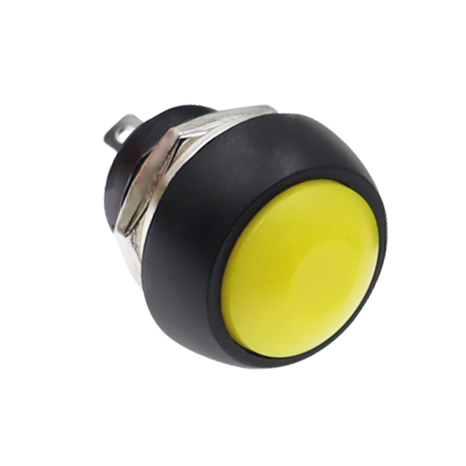 Interrupteur klaxon 12mm momentané 250V pour commande fluide