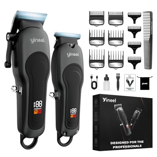 Maquina de Cortar Pelo Hombre, Yineel W6 Kit Profesional Inalámbrico de Cortadora y Recortadora de Cabello y Barba- Ideal para Corte de Cabello, Barba y Uso en Niños - Regalo Perfecto​