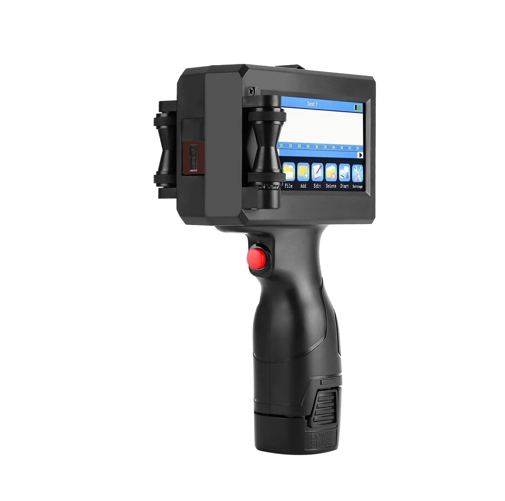 MYUYEE Handheld Inkjet Printer 12.7/25.4Mm For Barcode Batch Number Expiry Date Coding Machine Non-Encrypted 25 Languages On Any Surfaces (Black No Cartridge12.7Mm)