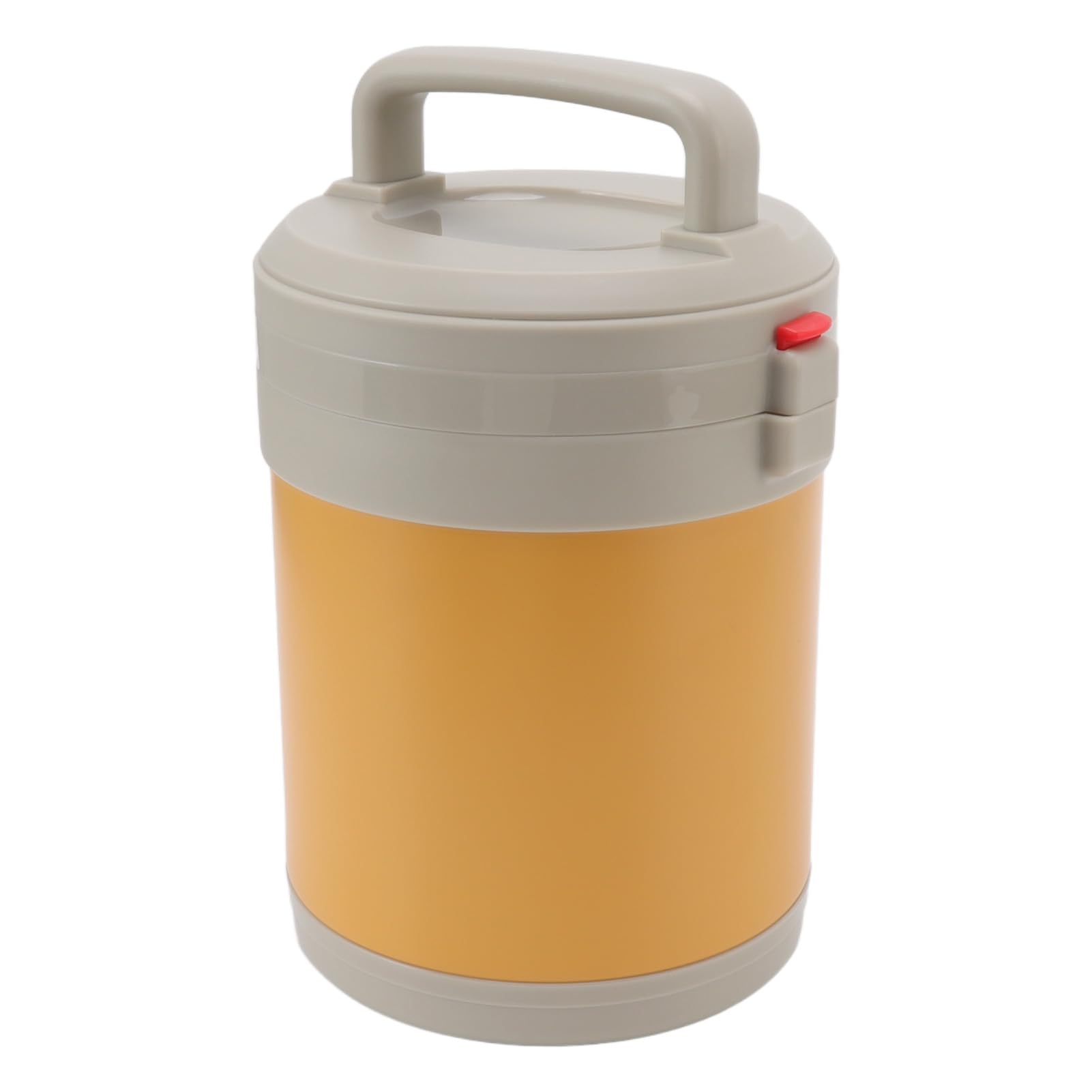 1,6 l Lebensmittel-Thermobehälter aus Edelstahl 304, dreilagig, tragbar, isoliert, für das Mittagessen von Studenten (Wachsgelb)