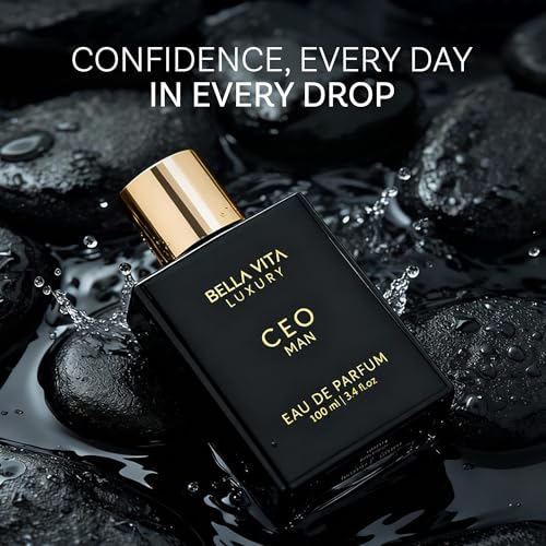 Image of Bellavita Luxury CEO MAN Eau de Parfum | 100 ml (3.4 fl.oz.) | Perfume for Men | Mandarin, Lemon, Lavender, and Vetiver Notes | Long Lasting Men's Fragrance | Gift for Father's Day