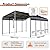 ?LuckyNote? 12x20 FT Heavy Duty Metal Carport with Galvanized Steel Roof with Enhanced Base Outdoor Car Port Shelter for Cars, Trucks and Boats,The Package Will be Shipped in 3 Separate parcels