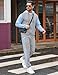 Babioboa Men's Tracksuit Casual Hooded Set 2 Piece Full Zip Sweatsuit Jogging Suit Fashion Streetwear(Light Blue,L)