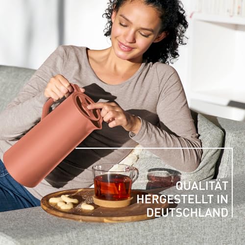 Emsa N41709 Motiva Isolierkanne | 1 Liter | Quick-Press-Verschluss | 12h heiß, 24h kalt | Glaskolben | Made in Germany… – Ansicht 6