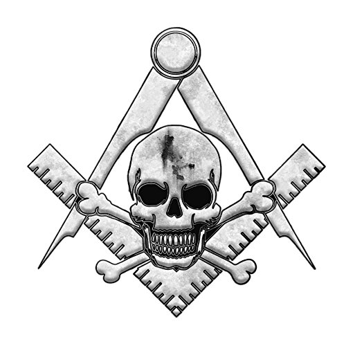 Widow's Son Square & Compass Masonic Bumper Sticker - [5'' Tall]