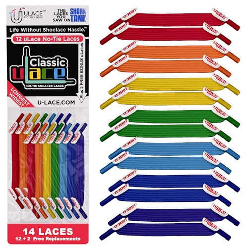 U-Lace Classic - Lacets élastiques - Multi Rainbow - Mix-N-Match Pack