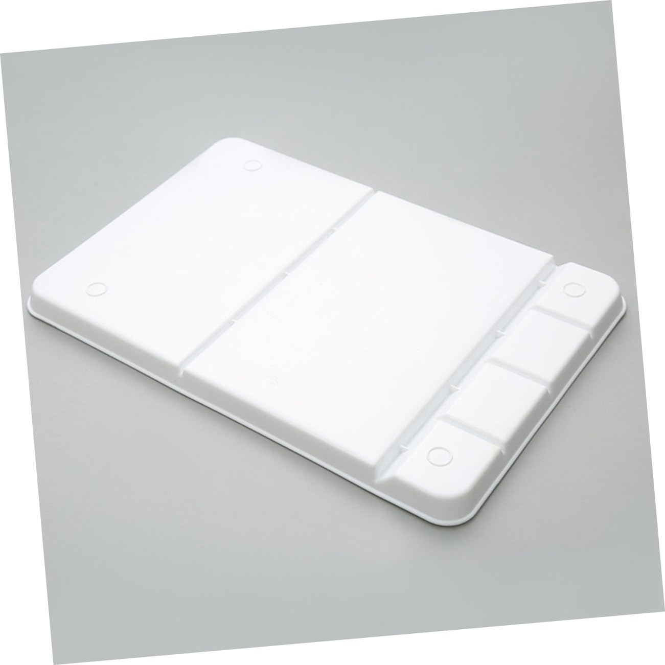 Palette de Peinture Carrée à Compartiments Multiples en PP Blanc