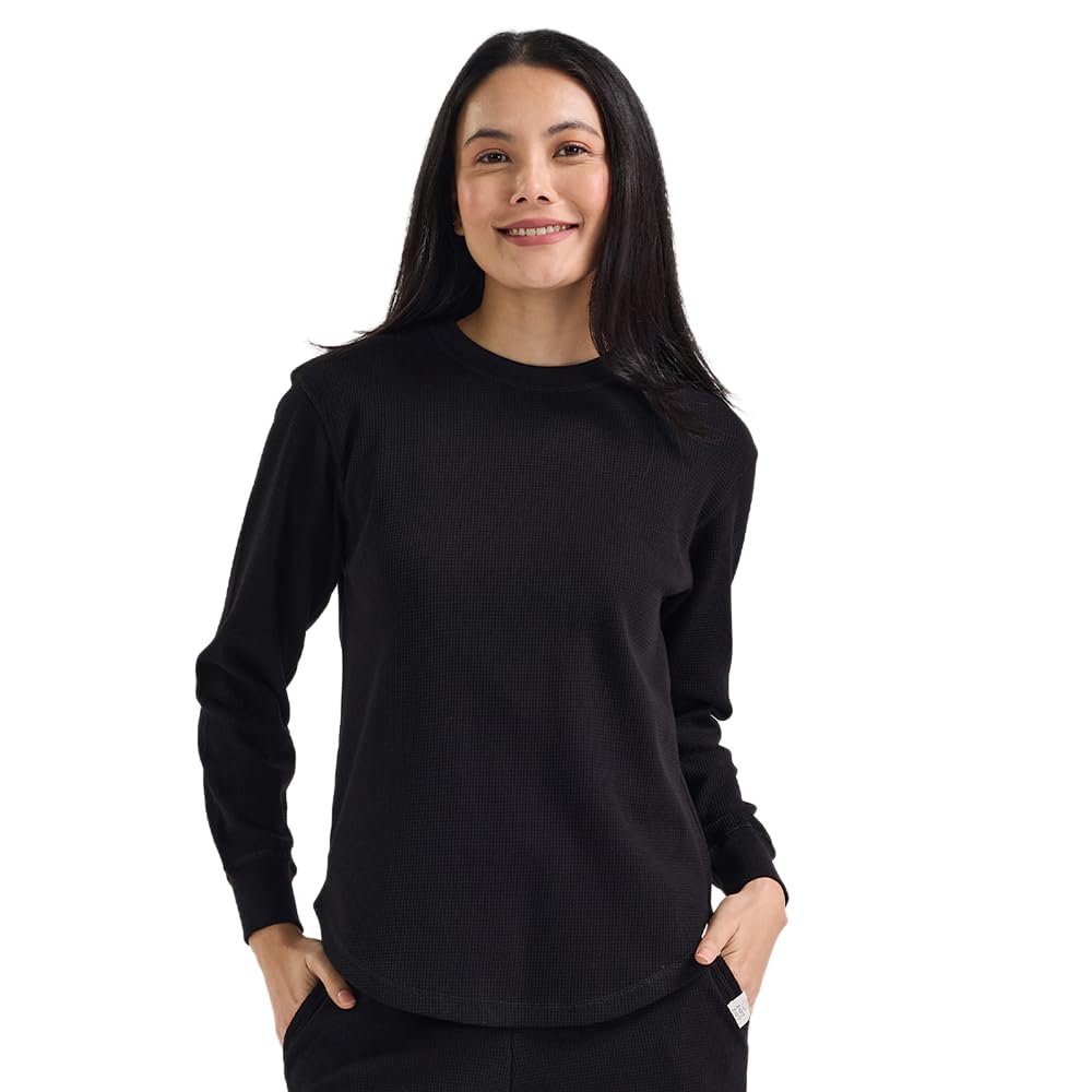 nykd (NYS803 Soft Waffle Knitted Nightwear Tshirt for Women | Cozy, Breathable & Ultra Soft Fabric with Full Sleeves & Flattering Curved Hem | Perfect for Sleep, Lounge & Everyday Wear-picture-14