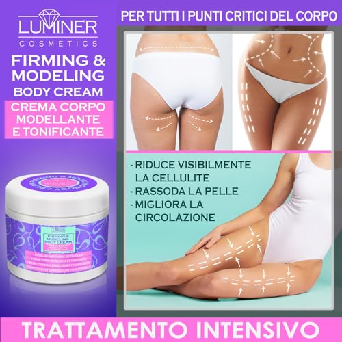 LUMINER® Anti-Cellulite Cream, 500 ml Intensive Treatment for Legs Buttocks and Belly, Made in Italy - Image 4