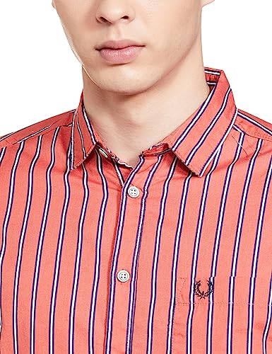 Image of The Indian Garage Co Men Slim Fit Abstract Printed Full Sleeves Spread Collar Casual Shirt