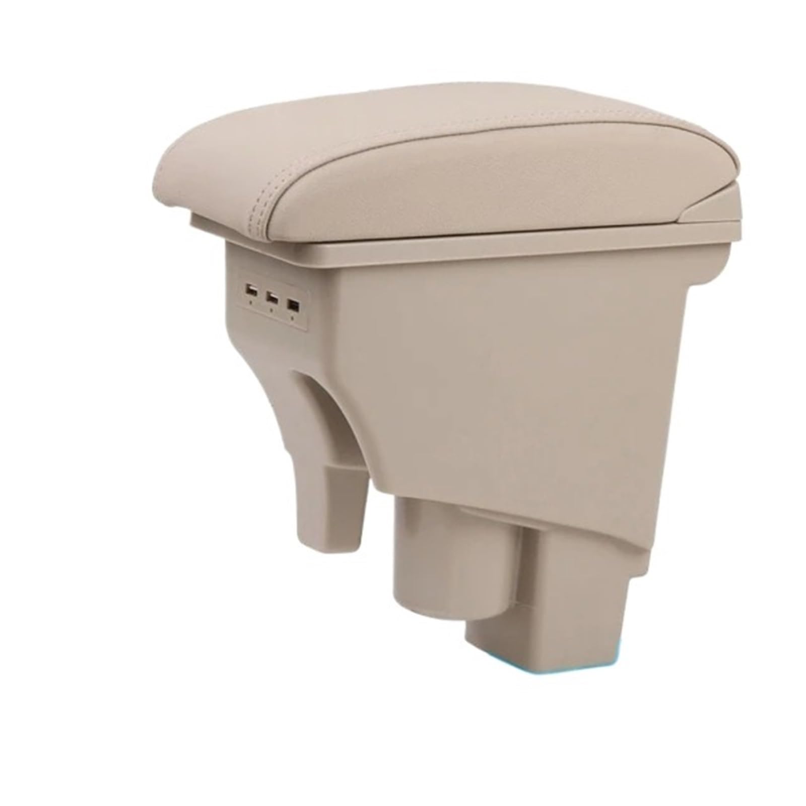 Ggwqoops Car Armrests For Fit For Jazz 2001-2007 Arm Rest Rotatable Hatchback Center Centre Console Storage Box Armrest Armrest Box(Beige)
