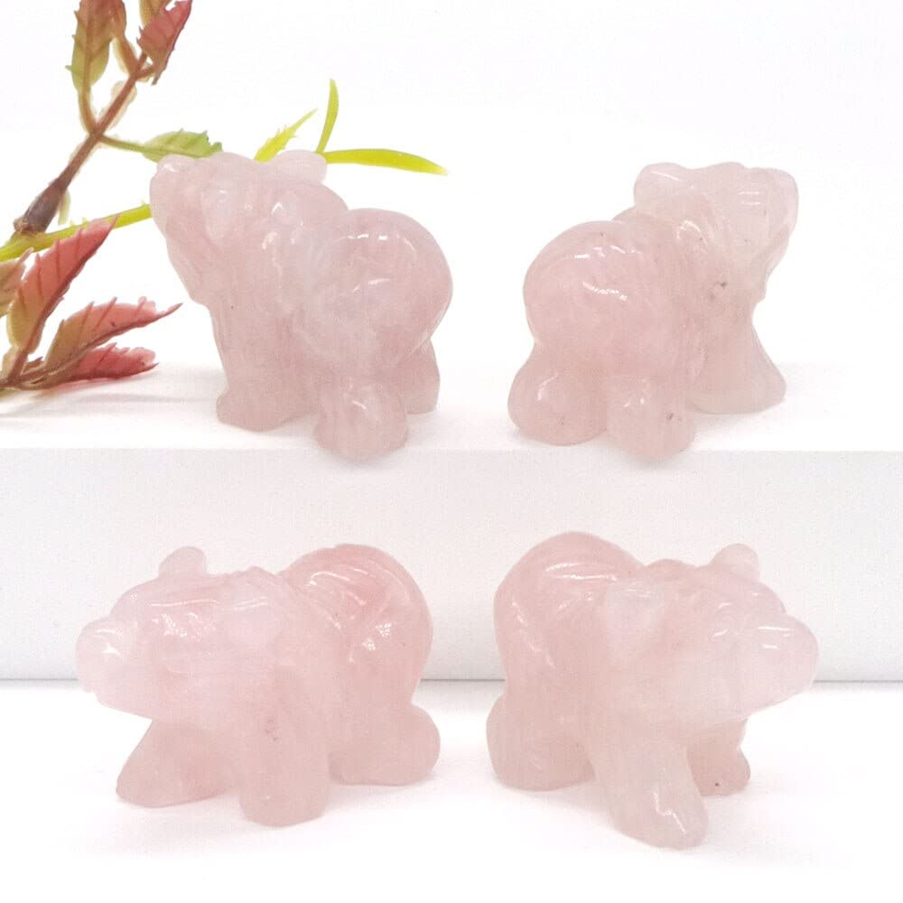 Amazon.co.jp: 1.5インチ クマの像 天然アメジスト ローズクォーツ