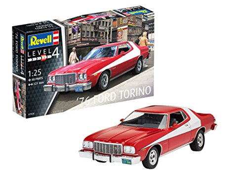 Revell-76 Ford Torino Scala 1: 25 Modello Kit Veicolo, Colore Rosso, 7038