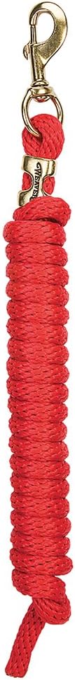 Weaver Leather 10' Poly Lead Rope Solid Brass Snap Red