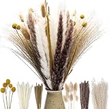 🌾ADECUADO PARA VARIAS DECORACIONES: La flor seca mide aproximadamente 45 cm de largo y 25-45 cm en partes. Puedes recortar las flores secas como necesites, ponerlas en el jarrón. Elaborando y arreglando como más te guste. Disfruta de la diversión del bricolaje.