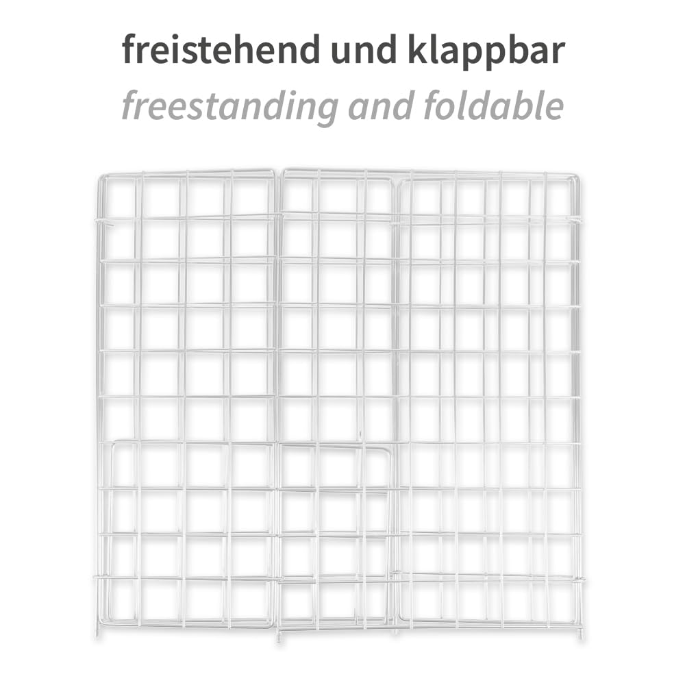 FRANZ MENSCH 1 Stück, Abfall-Gitterkorb, 41x25,5x63cm, weiß, Metall, offen | Drahtgitter-Abfallbehälter, Gitter-Abfallkorb, Metallgitterkorb, Sammelkorb, für Müllbeutel, Büro, Lager, Hygiene