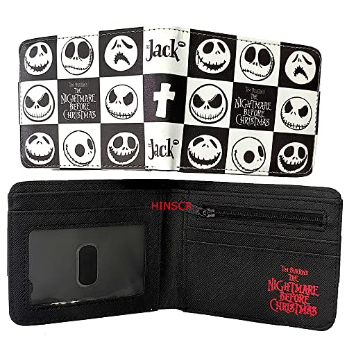 Jack Skellington Men Wallets The Nightmare Before Christmas Wallet Bi-fold PU Leather Wallet Credit Id Card Cash Holder Cool Wallets for Men Teen Boys2