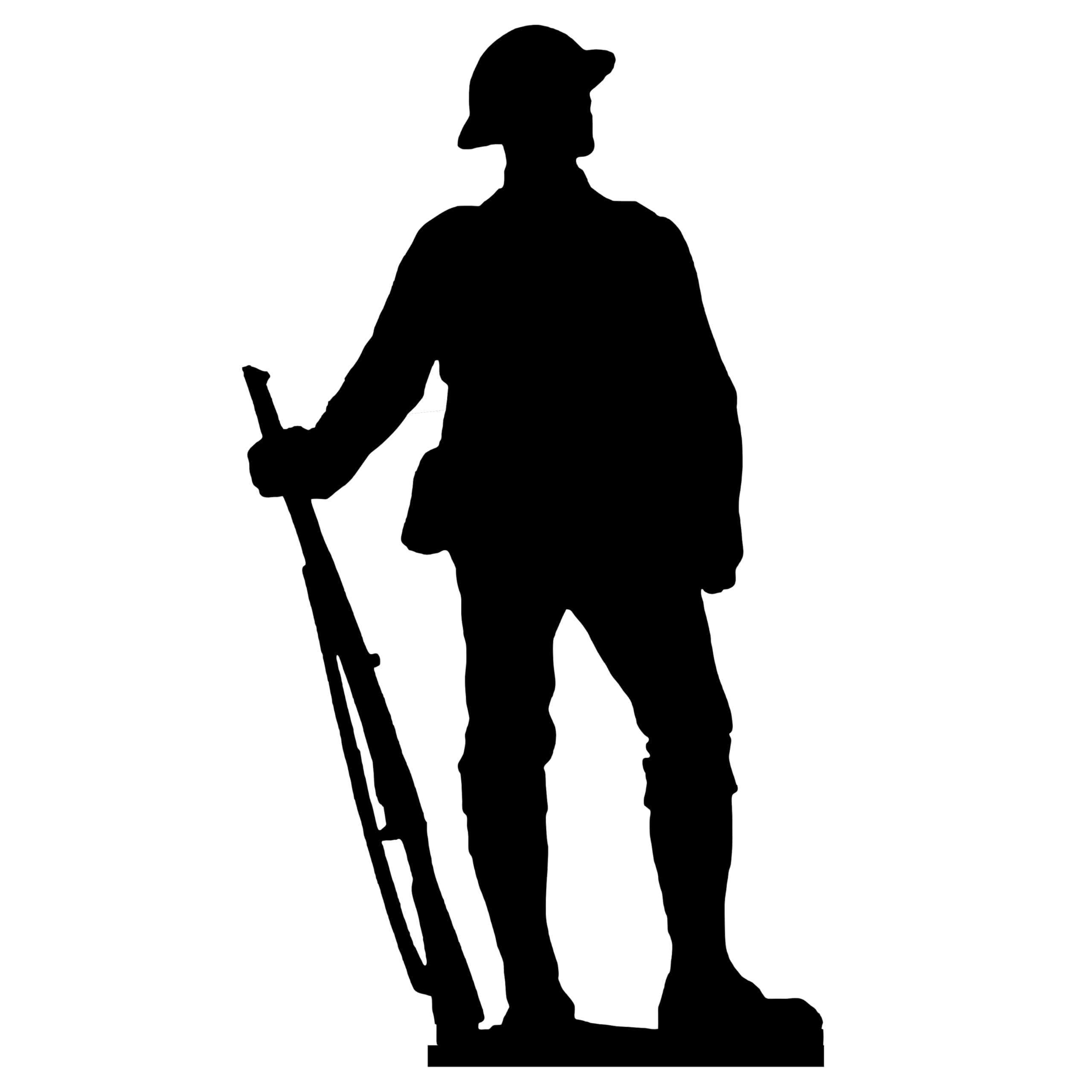 Silhouette Art : War Memorial Tommy Soldier Figure Free standing