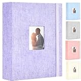 fogman チェキ アルバム チェキ帳 おしゃれ かわいい 208枚収納 ポラロイド ポケット (パープル)