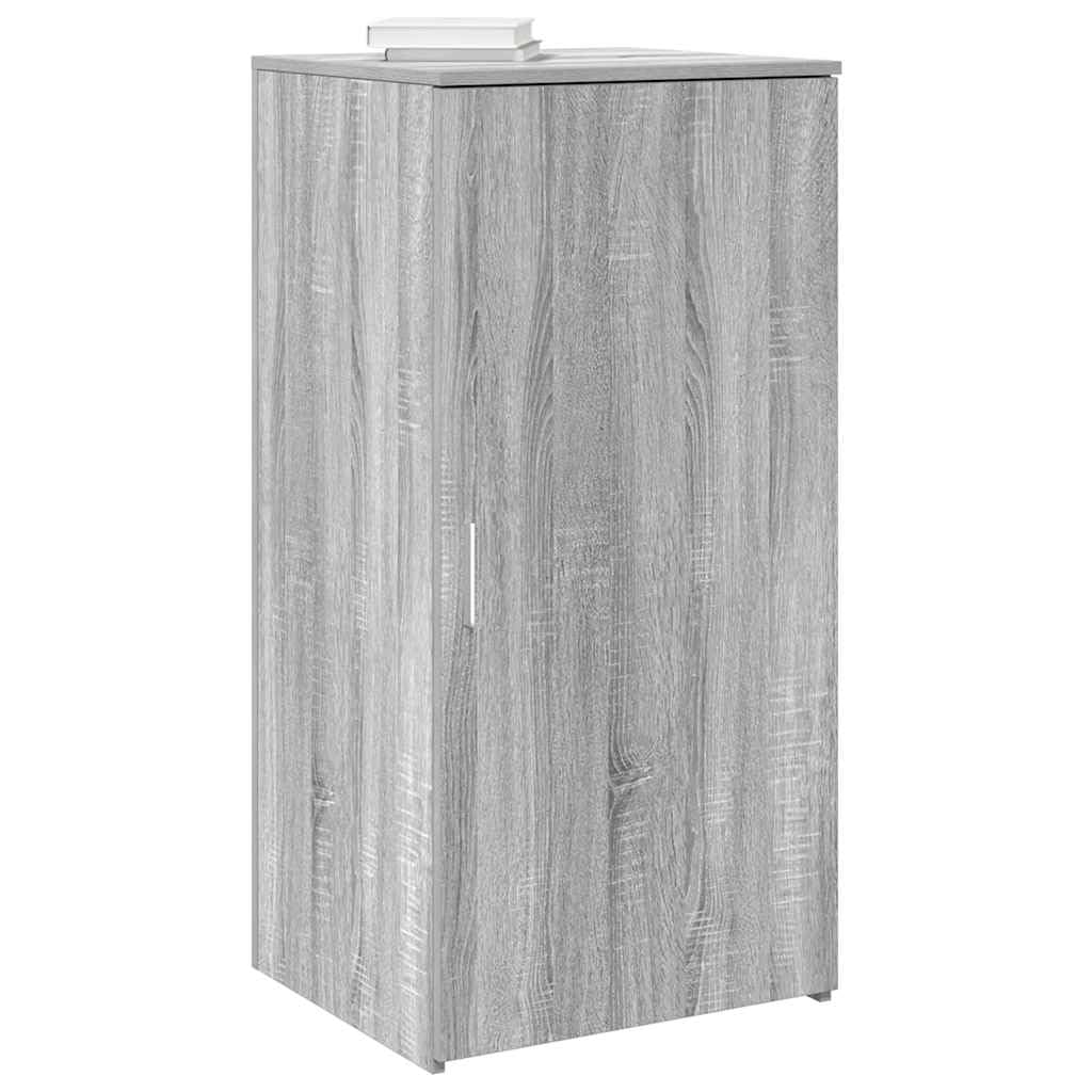 Sonoma - Armadietto portaoggetti grigio 50 x 45 x 103,5 cm, in materiale legno, salvaspazio, con ripiano, per ricevimenti, cantine, balconi e giardino