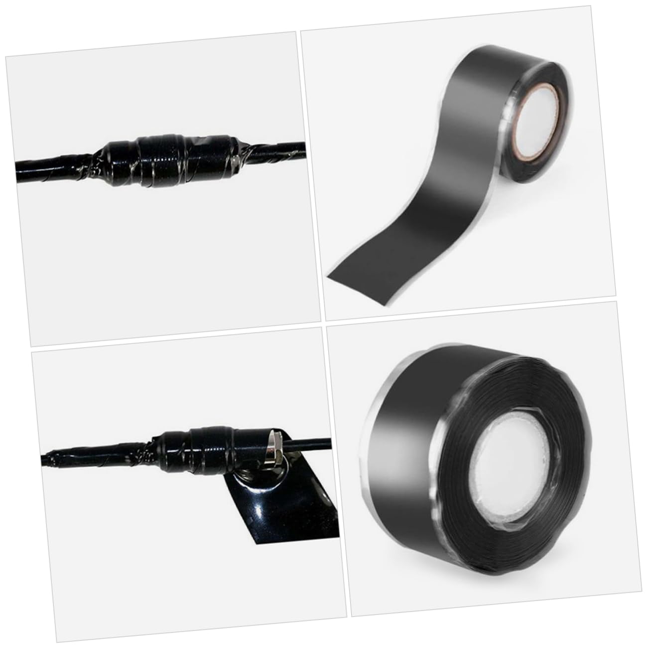 Cinta aislante, Herramienta de reparación cables Cinta autoaislante for mangueras plomería Bobinado(500.00X2.50X0.10CM)