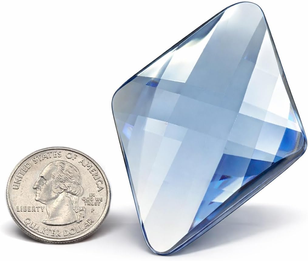 Allstarco 67x48mm (2-5/8x1-7/8) Diamond Acrylic Gems, 2 PCS