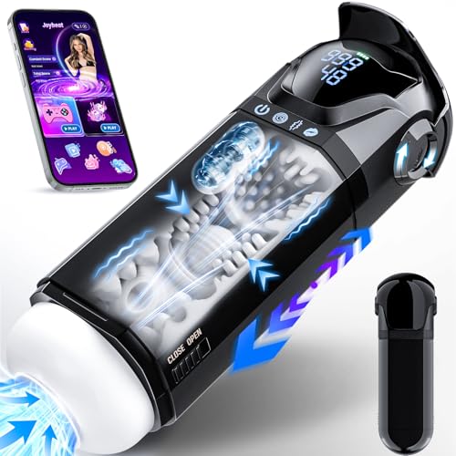 PRONFANS Sex Spielzeug für die Männer Masturbator, 9 Saugen & Stöße & Vibratorensets 3D Pussy Masturbieren für Männer Penispumpe, APP Taschenmuschi Blowjob Sexspielzeug Masturbatoren Penis Sex Toys