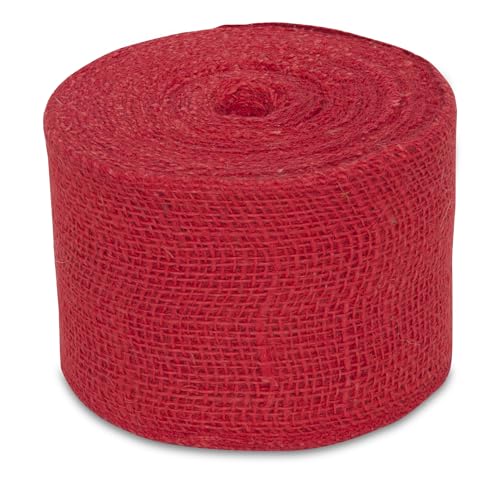 Jute-Wickelstreifen 10cm x 25m rot