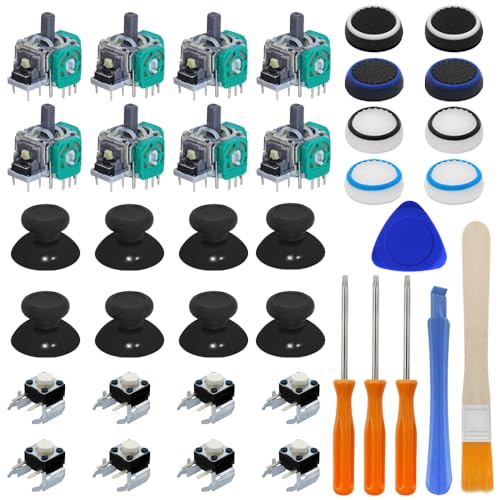 DaKuan 38PCS Xbox One Controller Repair Kit, Replacement Joysticks, Thumbstick, Bumper Button...
