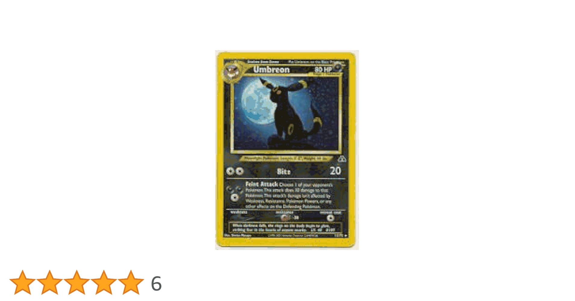 Pokémon Umbreon Holofoil Neo Discovery 13 Trading Card : Amazon.co