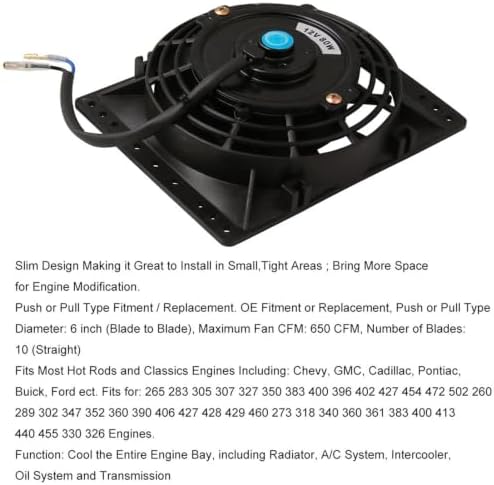 Electric Fan, 6 inch Electric, Cooling Fan, Assembly Kit - 4