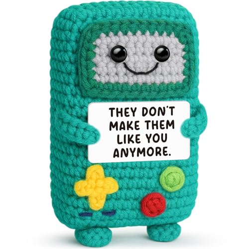 Product Image of the Busy Gaming Life Funny Gamer Gifts for Men, Happy Birthday Gift for Dad Boy Friend Uncle Brother, for Women Men, Birthday Decorations, Positive Handmade Crochet Gifts for Gamer