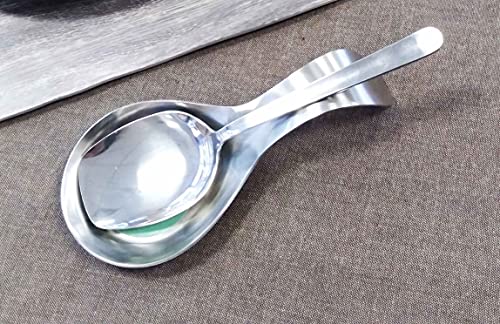 Tablecraft HB1 Single Spoon Rest, Stainless Steel Brushed thumb #1