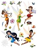 Qualitäts-Markenprodukt Disney Fairies Tinkerbell, Silberhauch, Emily, Periwinkle Wand-Tattoo  Deko Wandaufkleber für Wohnzimmer Kinderzimmer Küche Bad Flur  Wandsticker für Tür Wand Möbel/Schrank 30x30 cm