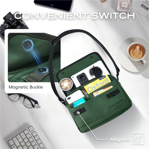 Unisex Crossbody Bag, Water-Resistant Minimalist Shoulder Bag with Quick-Access Pocket & Hidden Compartment4