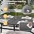 LUTINLIX Outdoor Dining Set for 6,7pcs Patio Table and Chairs Set with Adjustable Umbrella Hole,Heavy Duty 63”x37.8” Metal Dining Table and Stackable Patio Chair for Yard, Garden, Porch