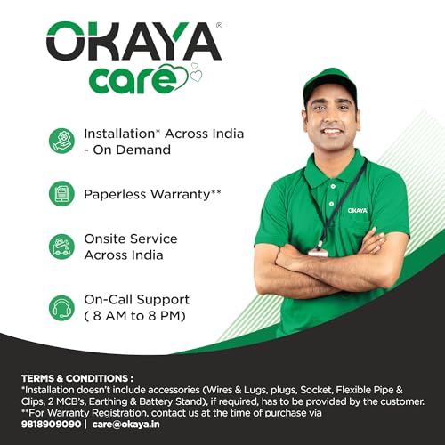 Image of OKAYA PowerON OPSJT19048 160Ah Super Jumbo Tubular Advanced Battery for Home, Office & Shops | Robust & Compact Design | Extra Backup Plus (XBD+ Technology) | 48 Months Total Warranty