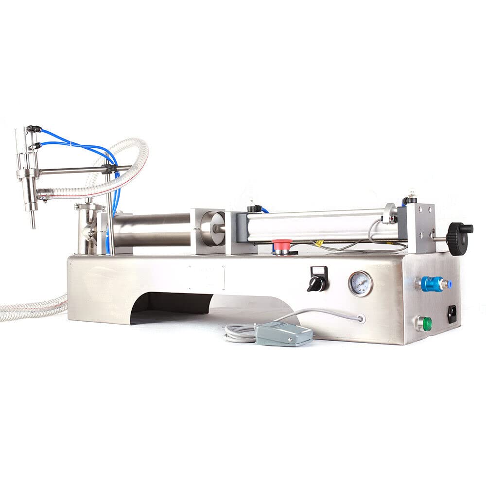 Macchina di riempimento pneumatica da 30W | 40 bottiglie/min orizzontale pneumatica liquida riempitrice | shampoo per vino cosmetico, macchina di riempimento 100-1000ML