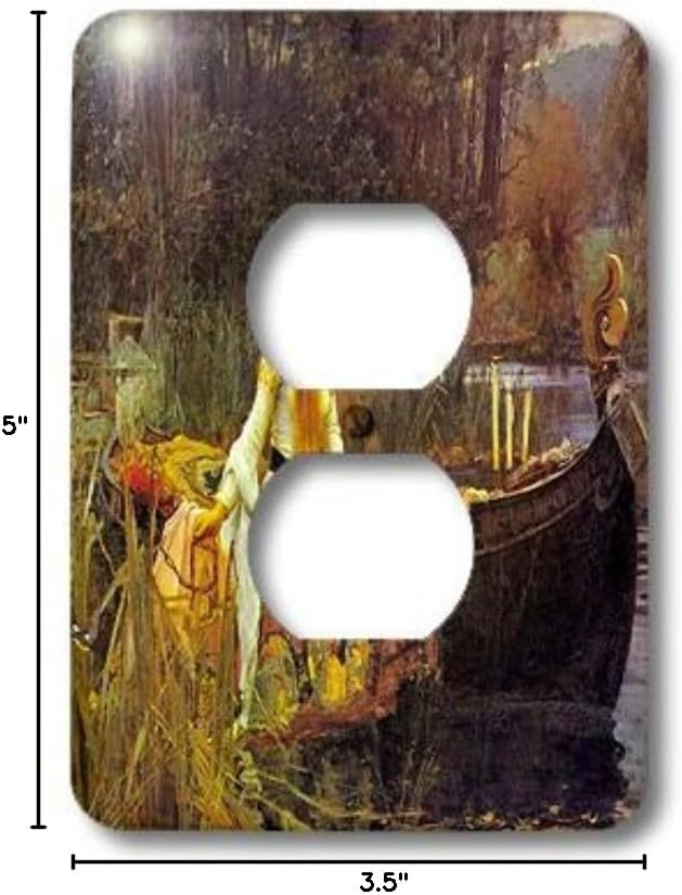 3dRose lsp_80516_6 Picture Of Fairytale Painting By Waterhouse Plug Outlet Cover