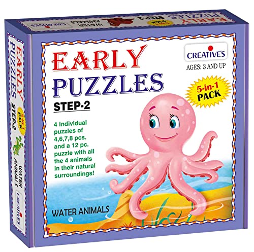 Image of Creative Educational Aids P. Kids - Early Puzzles Step 2 Water Animals