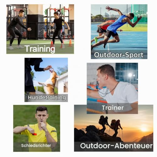 Vandomrise Pfeife, 2 Stück Edelstahl Trillerpfeife, Sportpfeifen mit Schlüsselband, lauter klarer Klang, Whistle Ideal für Trainer, Schulsport, Fußball Schiedsrichter, Beamte