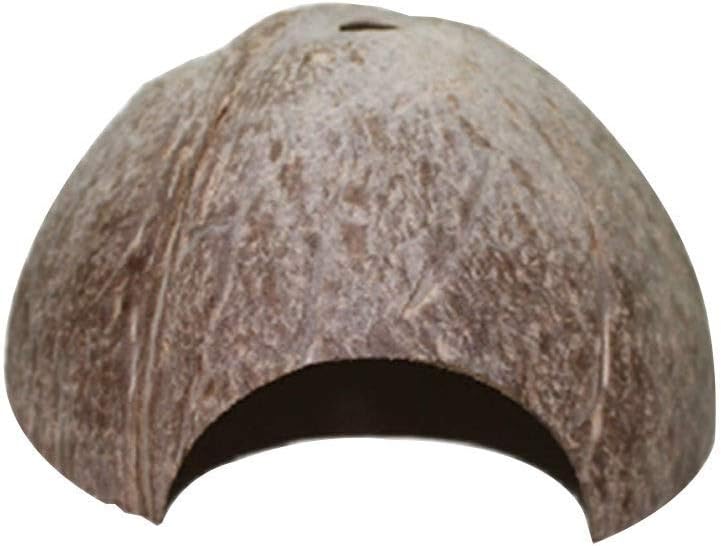 Reptile Hideout Coconut Shell, Reptile Cave Box- Habitat Decor Snake Lizard Fish Spider Hideouts Reptile Box Accessories Ornaments