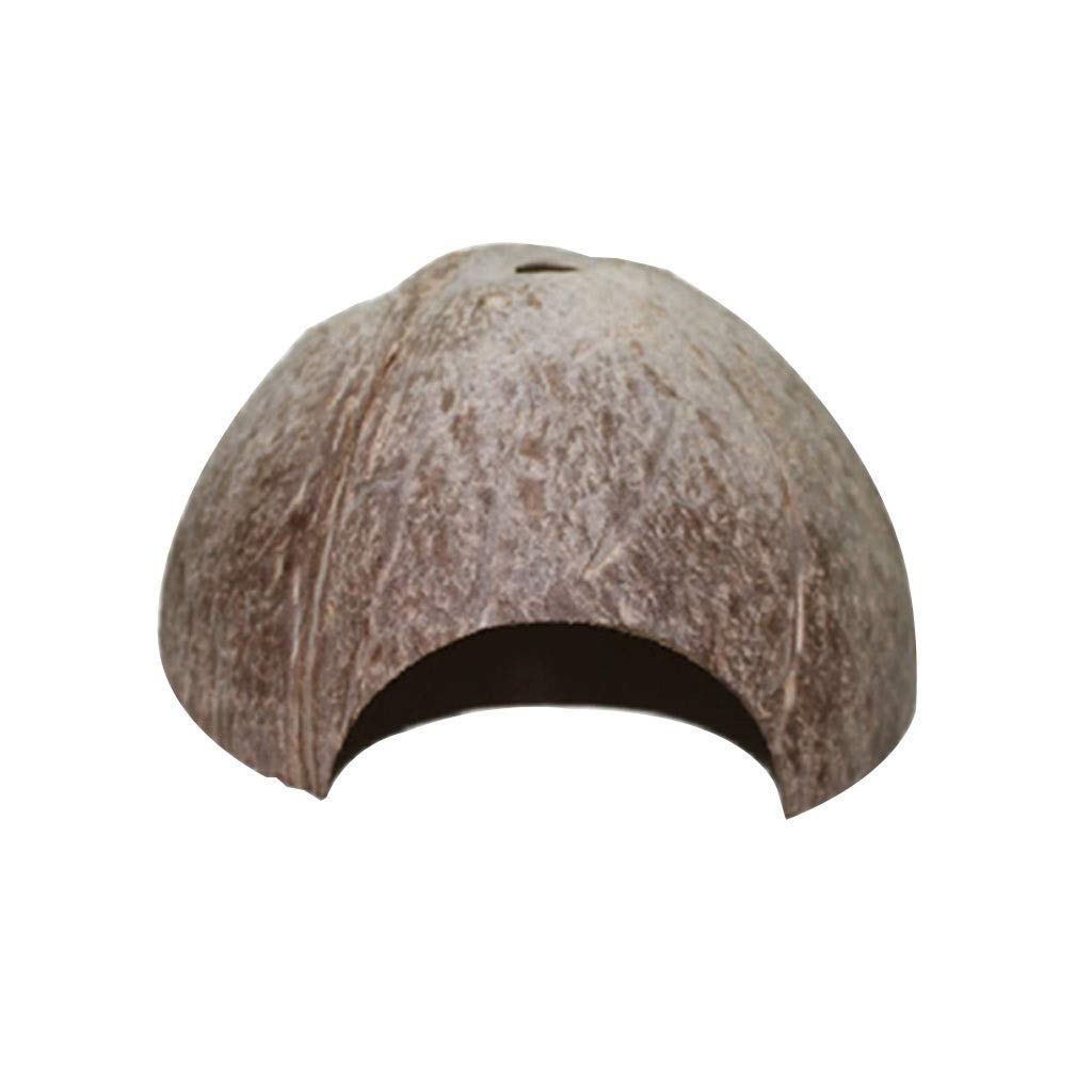 Escondite de Reptiles, cáscara de Coco, Caja de Cueva de Reptiles, decoración de hábitat, escondites de arañas, Peces, lagartos, Serpientes, Accesorios para Cajas de Reptiles, Adornos