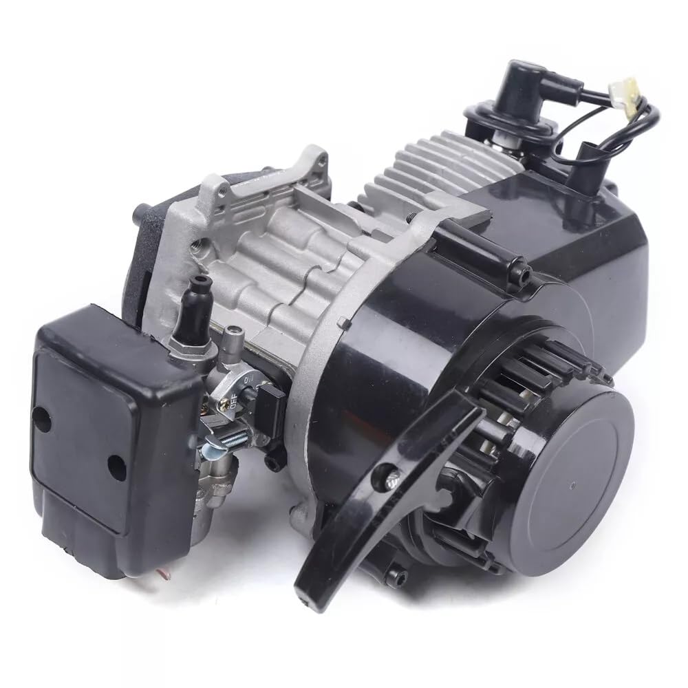 2 Stroke Engine Motor 47/49/50cc Racing Engine Motor Single Cylinder Air Cooled for Pocket Bike, Mini Dirt Bike, ATV and Scooter