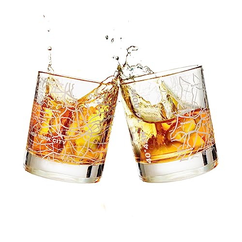 Greenline Goods Whiskey Glasses - 10 Oz Tumbler Gift Set for New ...