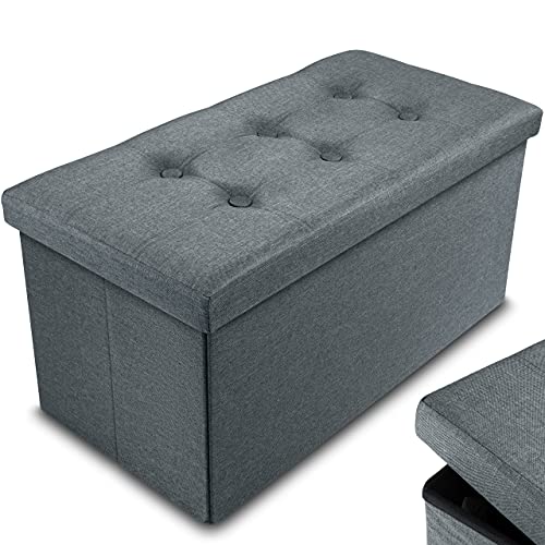 Nyxi Foldable Ottoman Storage Box,76x38x38cm, 80L Capacity, Multi...