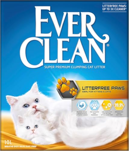 Ever Clean Clumping Cat Litter, Scented Cat Litter, Litterfree Paws, Long-lasting Freshness, Dust-Free Formula, 10 l (Pack of 1)