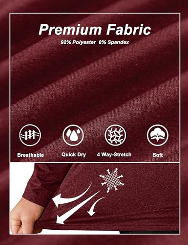 Image of TACVASEN Men's Sports Shirts 1 /4 Zip Long Sleeve Fleece Lined Running Workout Pullover Tops Sweatshirt
